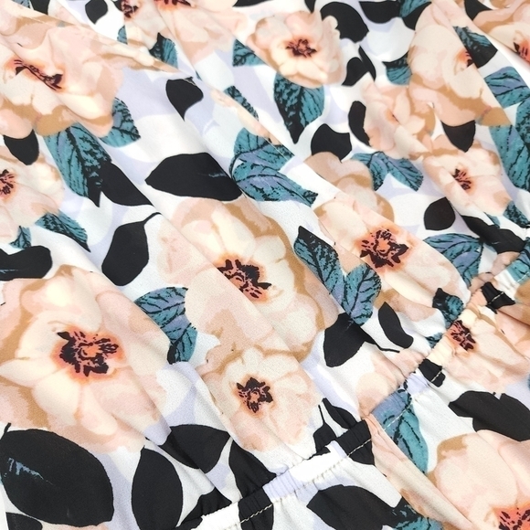 New Show Me Your Mumu Green Pink Floral Romper Sz S - Picture 6 of 14